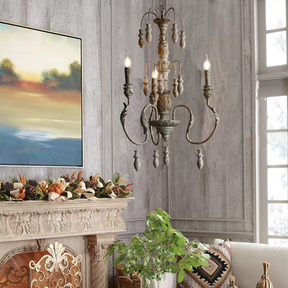 French Vintage Candle Chandelier for Living Room/Bedroom