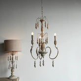 French Vintage Candle Chandelier for Living Room/Bedroom