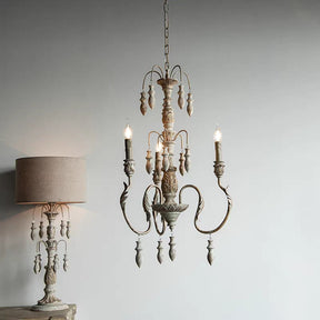 French Vintage Candle Chandelier for Living Room/Bedroom