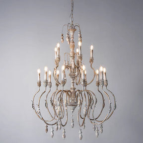 French Vintage Candle Chandelier for Living Room/Bedroom