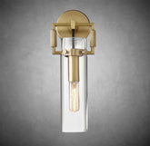 Funda Glass Cylinder Wall Sconce 12”, Wall Light For Bedroom