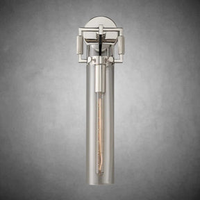 Funda Glass Cylinder Wall Sconce 16”, Wall Light For Bedroom
