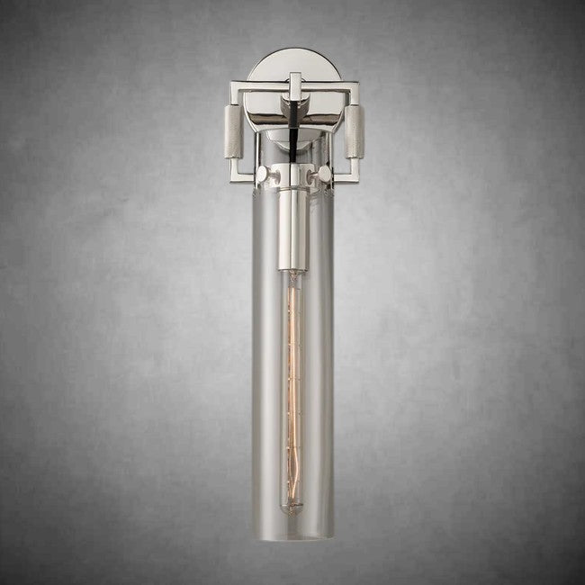 Funda Glass Cylinder Wall Sconce 16”, Wall Light For Bedroom