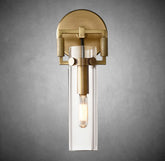 Funda Glass Cylinder Wall Sconce 9”, Wall Light For Bedroom