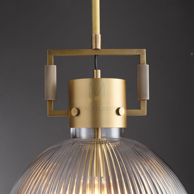 Funda Prismatic Glass Kitchen Pendants 10'' 14'' 18'', Modern Pendant Lamp