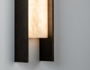 Gabriel Modern Natural Stone Indoor Alabaster Linear Wall Sconce