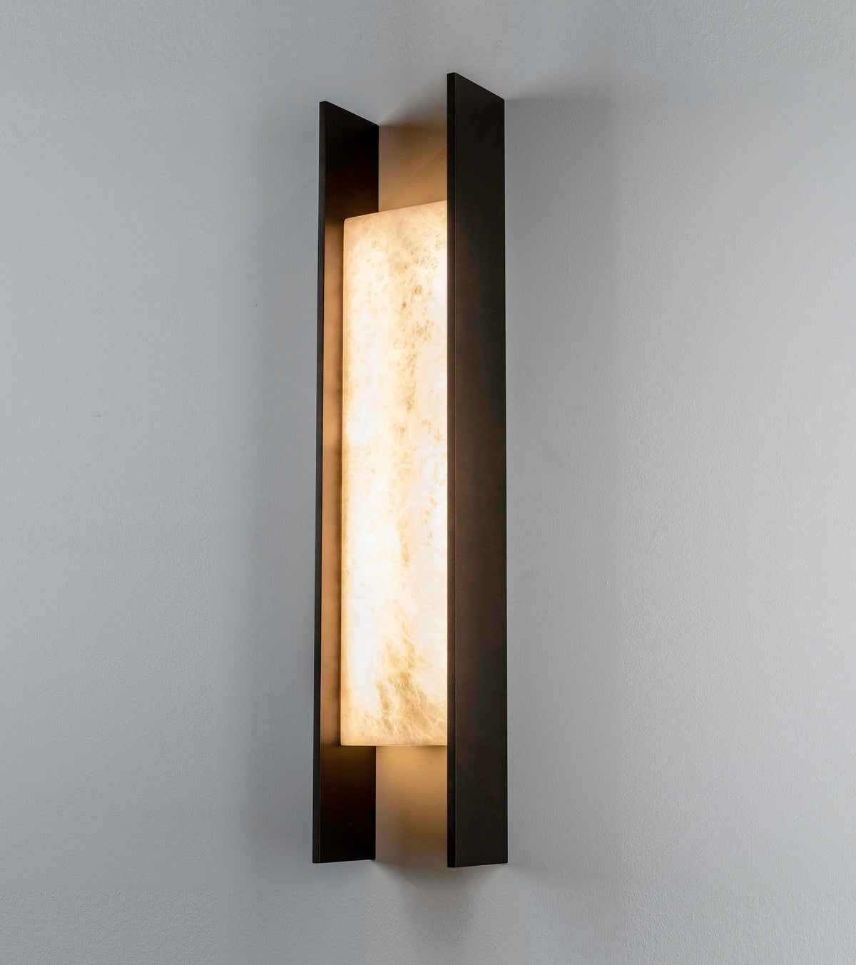 Gabriel Modern Natural Stone Indoor Alabaster Linear Wall Sconce