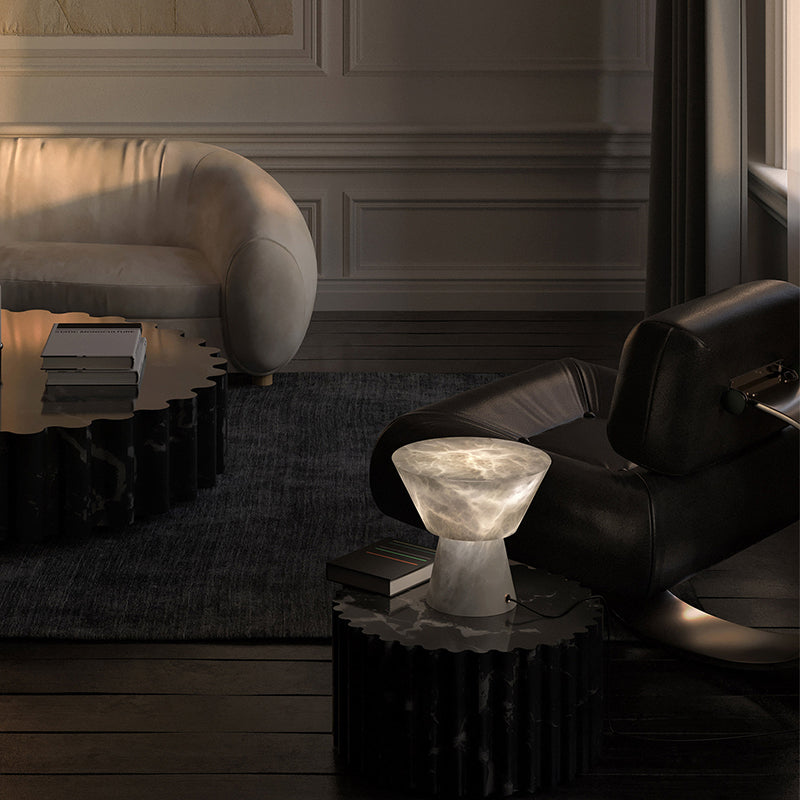 Gama L Alabaster Living Room Table Lamp