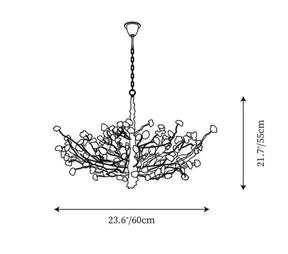 Gemstone Branch Chandelier with Artistic Design for Bedroom or Living Room
