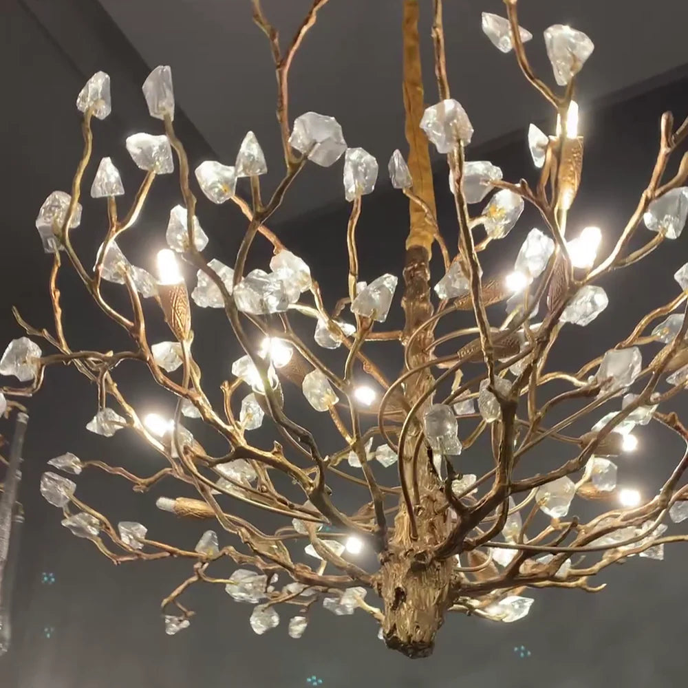 Gemstone Branch Chandelier with Artistic Design for Bedroom or Living Room