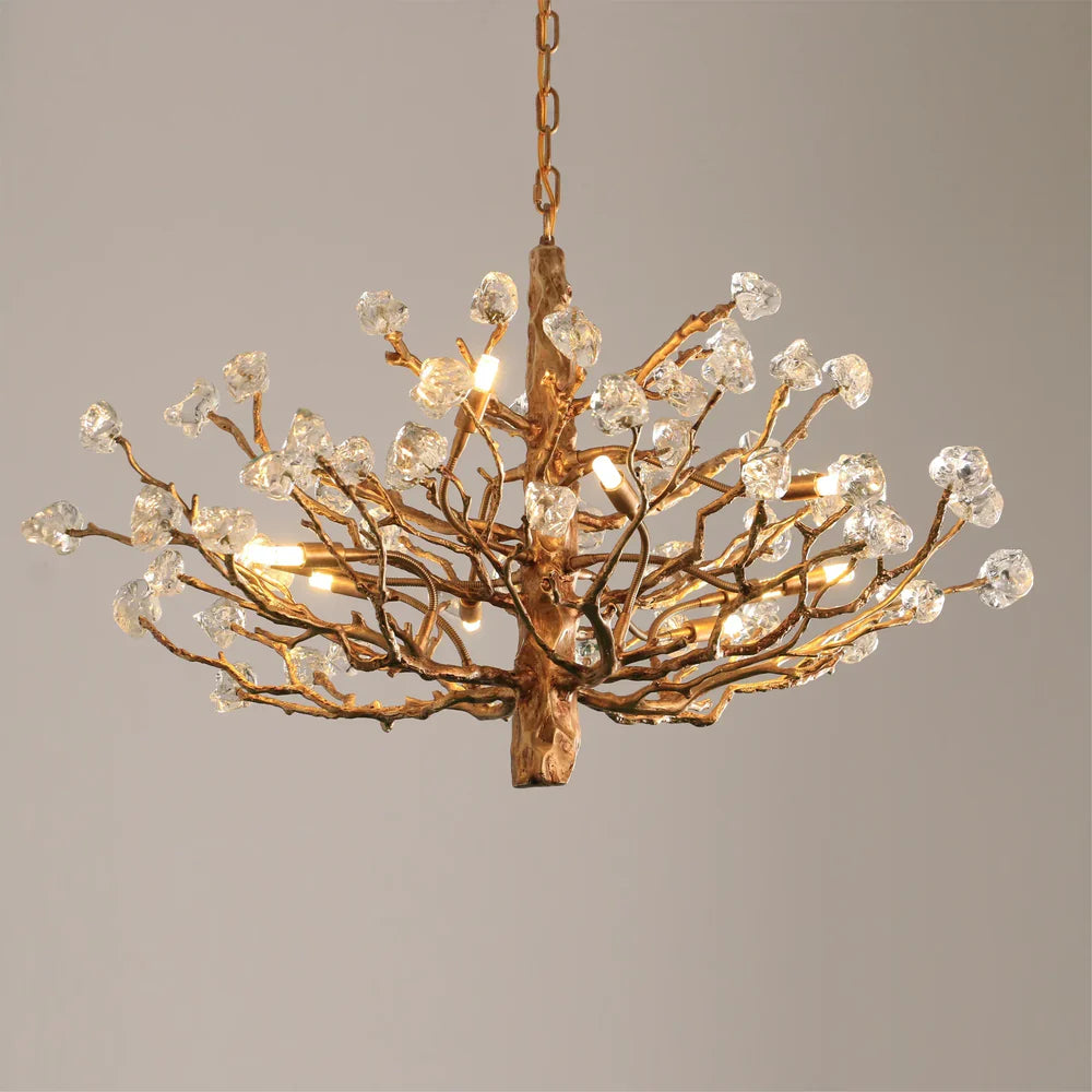 Gemstone Branch Chandelier with Artistic Design for Bedroom or Living Room