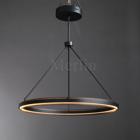 George Elegant Modern Round Lamp Fixture, Metal Chandelier for Living Room, Bedroom, Dining Room
