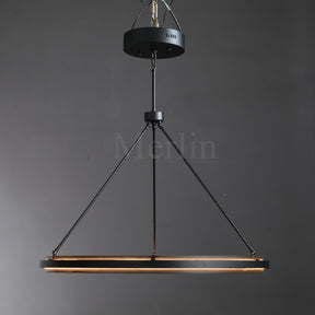 George Elegant Modern Round Lamp Fixture, Metal Chandelier for Living Room, Bedroom, Dining Room