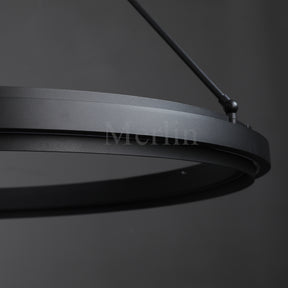 George Elegant Modern Round Lamp Fixture, Metal Chandelier for Living Room, Bedroom, Dining Room