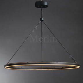 George Elegant Modern Round Lamp Fixture, Metal Chandelier for Living Room, Bedroom, Dining Room