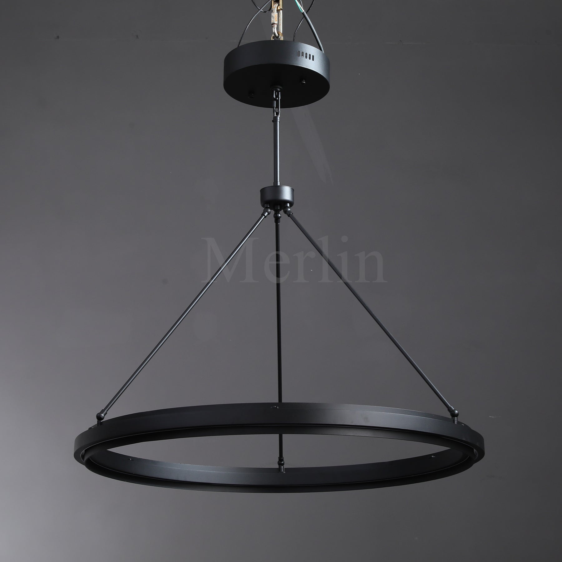 George Elegant Modern Round Lamp Fixture, Metal Chandelier for Living Room, Bedroom, Dining Room