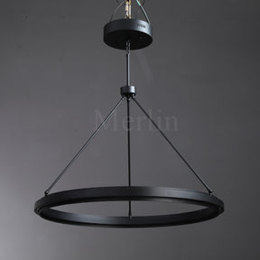 George Elegant Modern Round Lamp Fixture, Metal Chandelier for Living Room, Bedroom, Dining Room