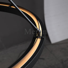 George Elegant Modern Round Lamp Fixture, Metal Chandelier for Living Room, Bedroom, Dining Room