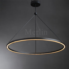 George Elegant Modern Round Lamp Fixture, Metal Chandelier for Living Room, Bedroom, Dining Room