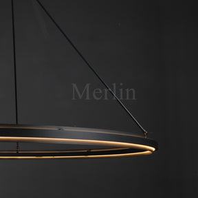 George Elegant Modern Round Lamp Fixture, Metal Chandelier for Living Room, Bedroom, Dining Room