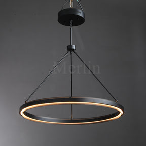 George Elegant Modern Round Lamp Fixture, Metal Chandelier for Living Room, Bedroom, Dining Room