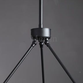 George Elegant Modern Two-Tier Round Lamp Fixture, Metal Chandelier for Living Room, Bedroom, Dining Room