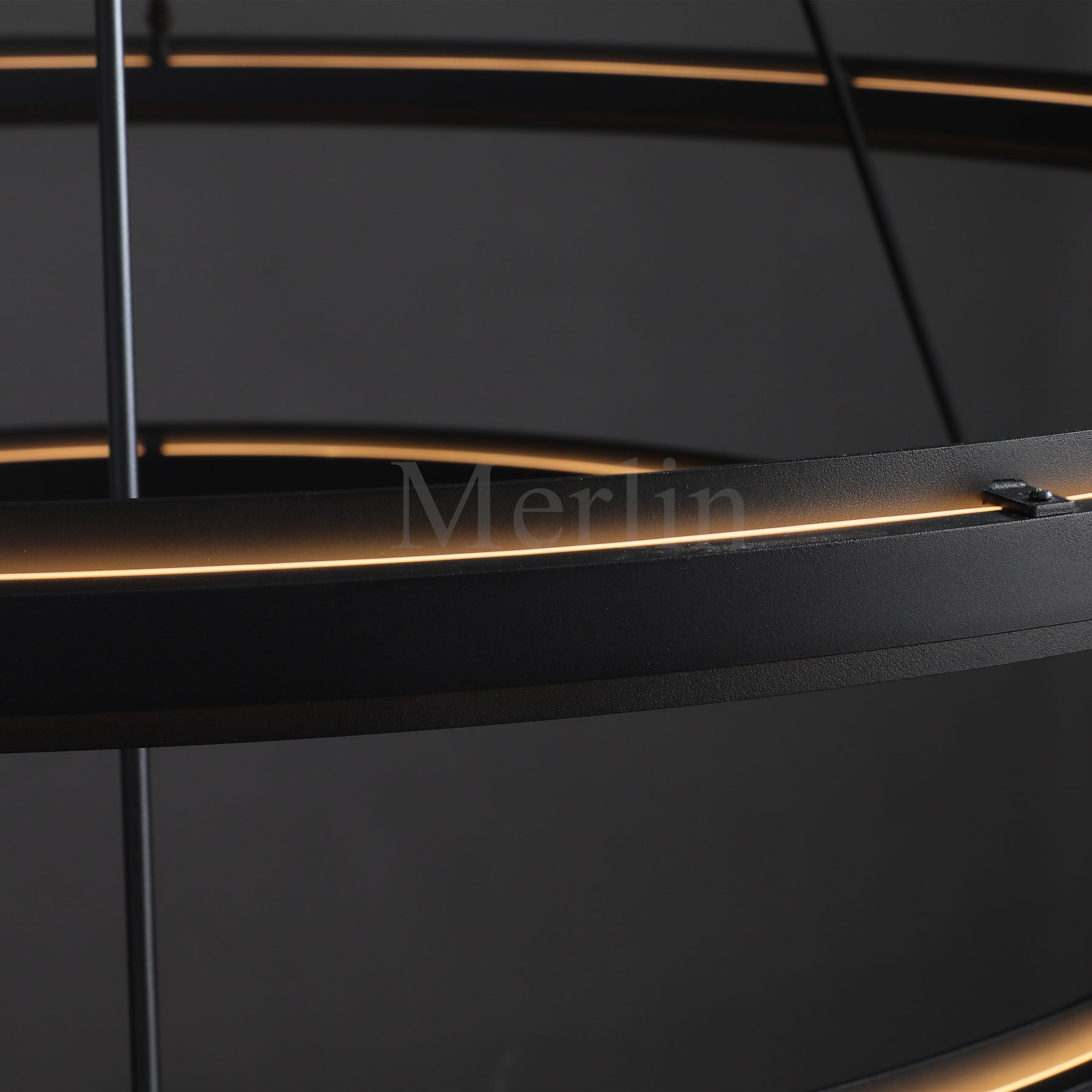 George Elegant Modern Two-Tier Round Lamp Fixture, Metal Chandelier for Living Room, Bedroom, Dining Room