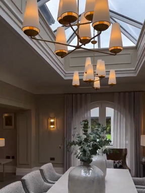 Vertical Chandelier/Wall Light in Bronze/Black/White Finish Color