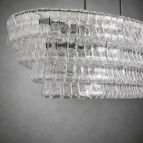 Ghiaccio Glass Oval Chandelier 54''65''