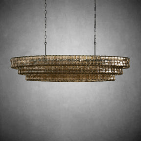 Ghiaccio Glass Oval Chandelier 54''65''