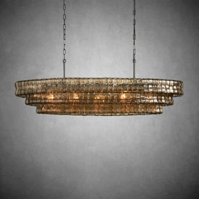 Ghiaccio Glass Oval Chandelier 54''65''