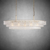 Ghiaccio Glass Oval Chandelier 54''65''