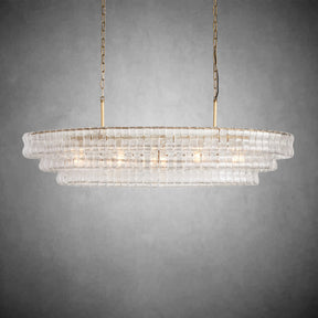 Ghiaccio Glass Oval Chandelier 54''65''