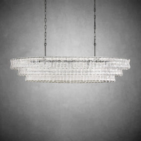 Ghiaccio Glass Oval Chandelier 54''65''
