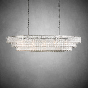 Ghiaccio Glass Oval Chandelier 54''65''