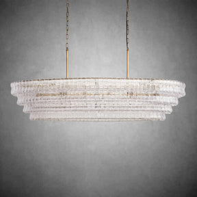 Ghiaccio Glass Oval Chandelier 54''65''