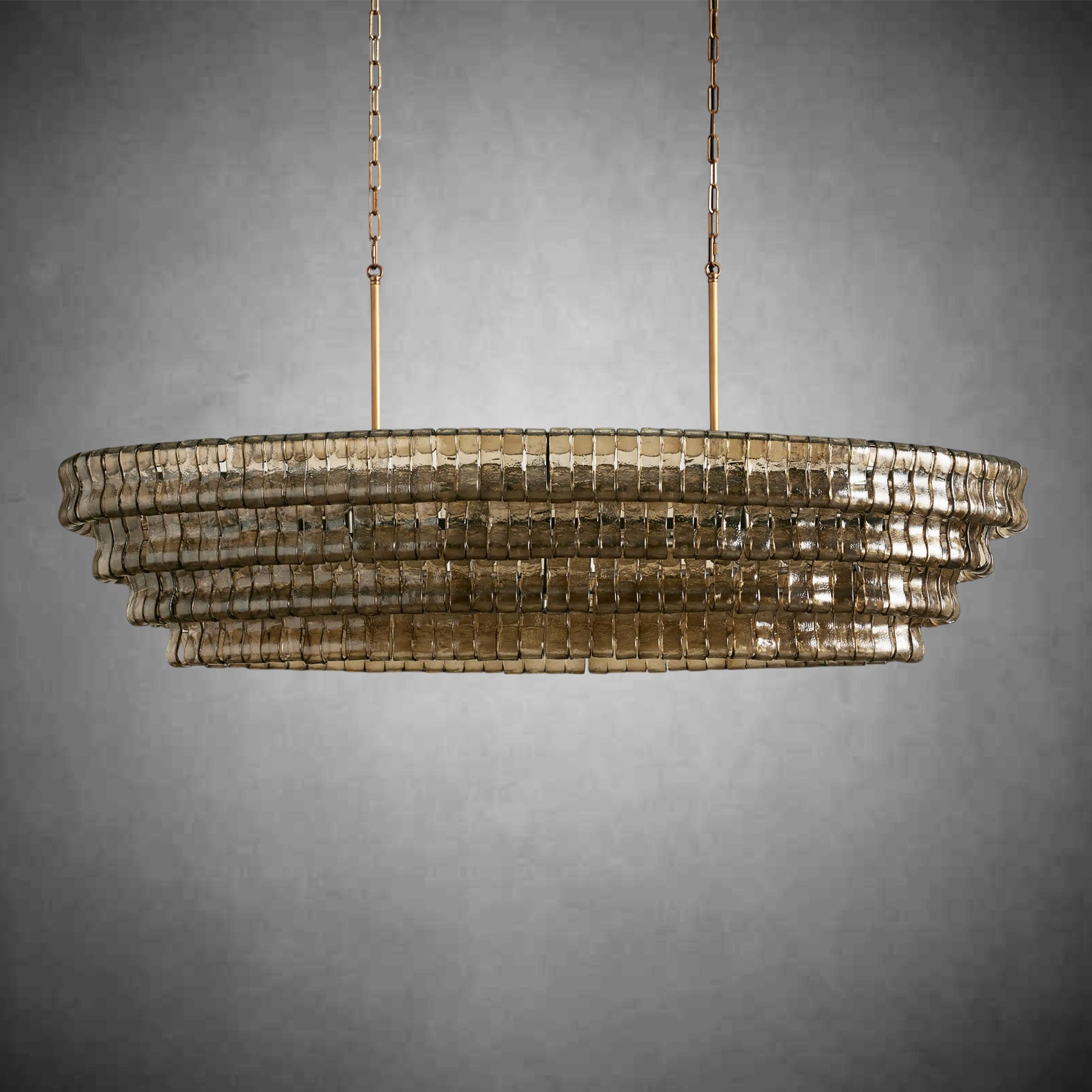 Ghiaccio Glass Oval Chandelier 54''65''