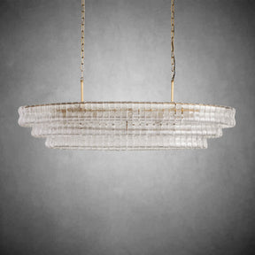 Ghiaccio Glass Oval Chandelier 54''65''
