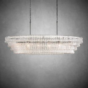Ghiaccio Glass Oval Chandelier 54''65''