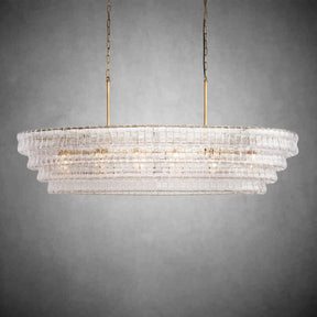 Ghiaccio Glass Oval Chandelier 54''65''