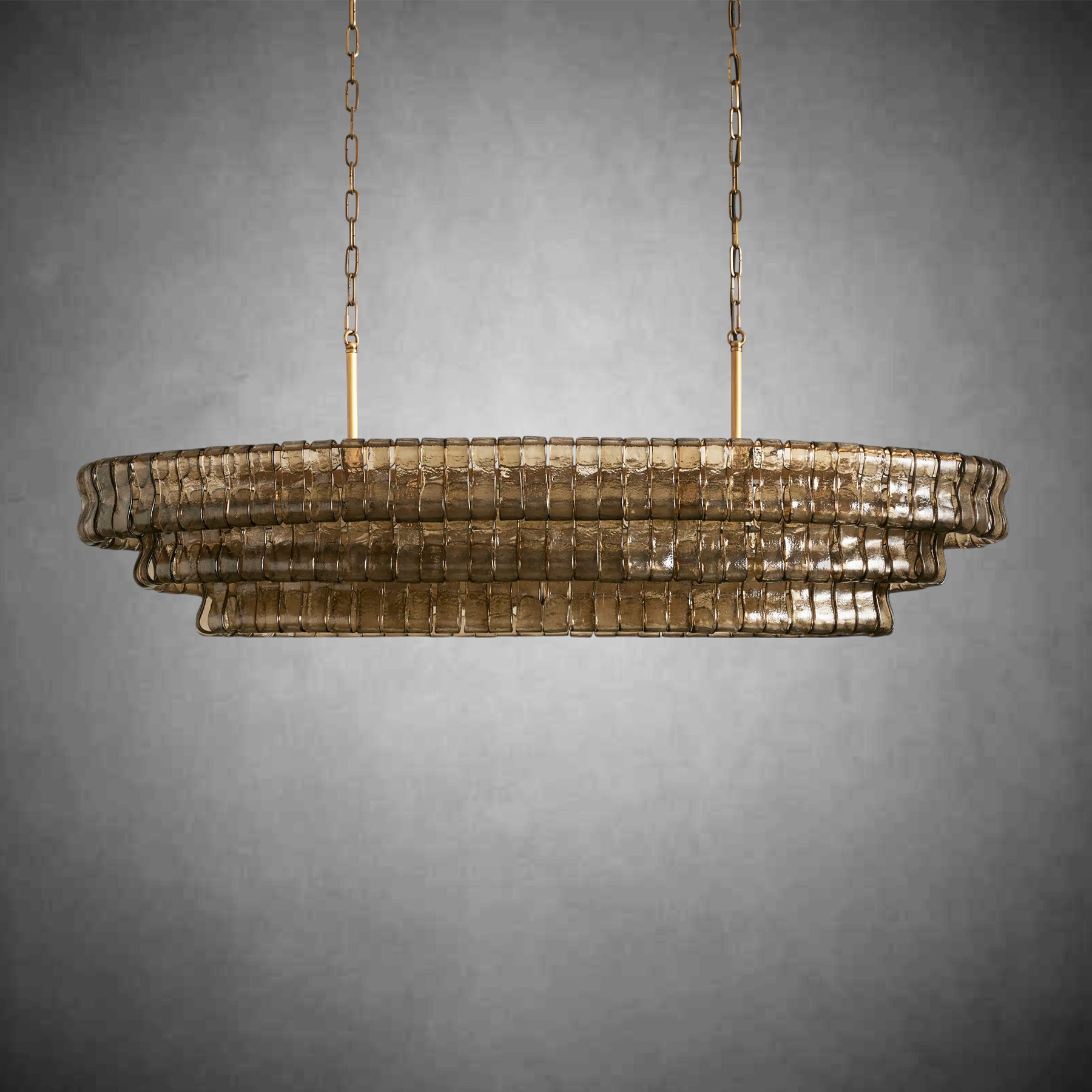 Ghiaccio Glass Oval Chandelier 54''65''