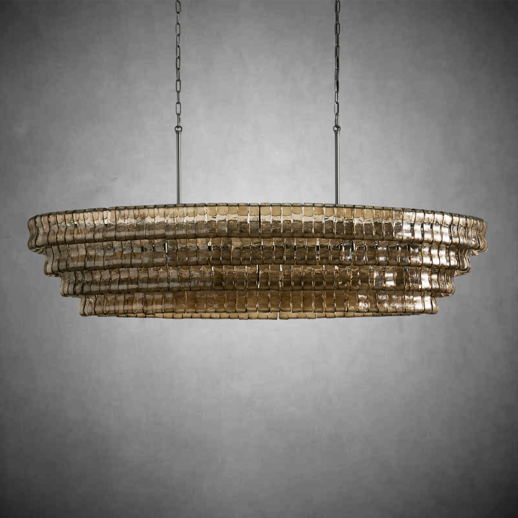 Ghiaccio Glass Oval Chandelier 54''65''