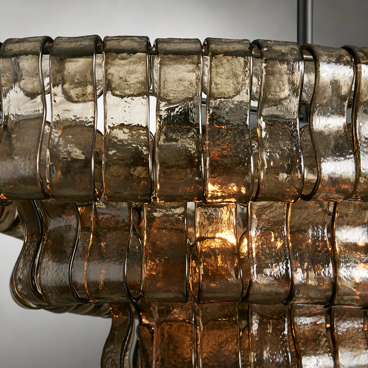 Ghiaccio Glass Oval Chandelier 54''65''