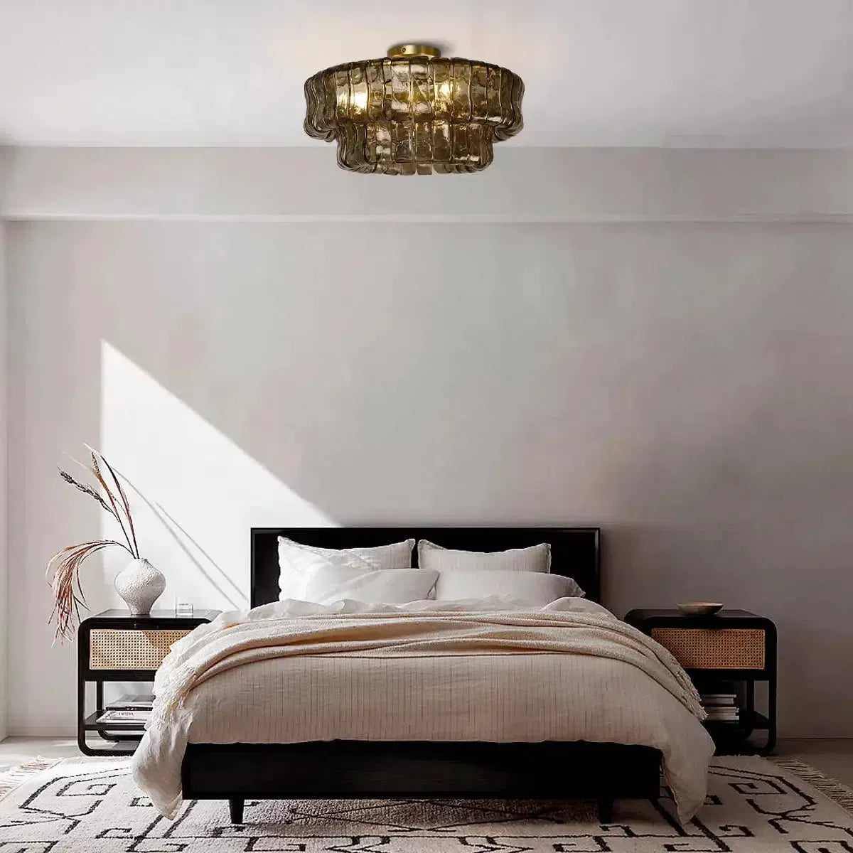 Ghiaccio Modern Glass Flushmount