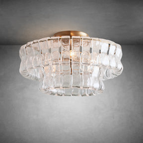 Ghiaccio Modern Glass Flushmount