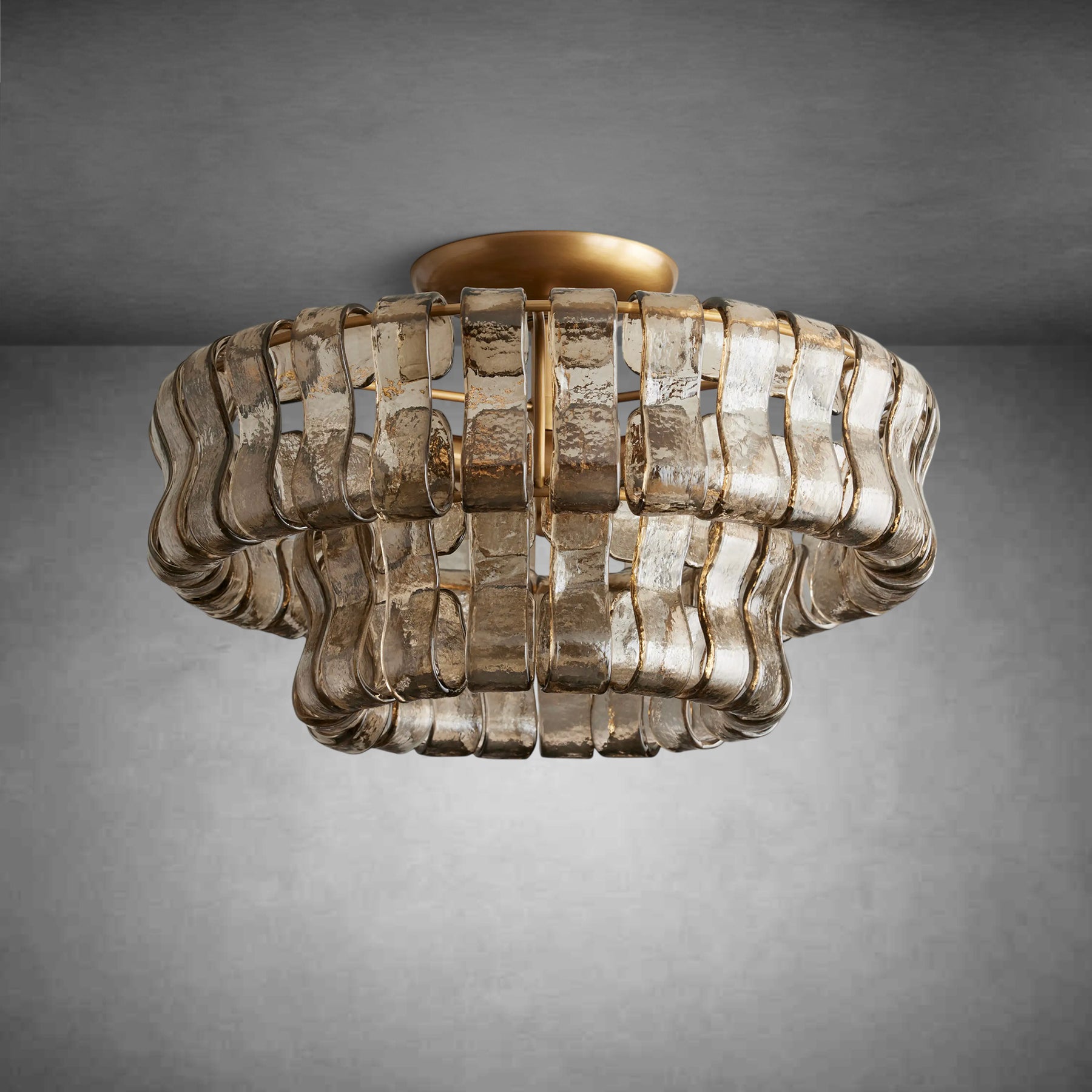 Ghiaccio Modern Glass Flushmount