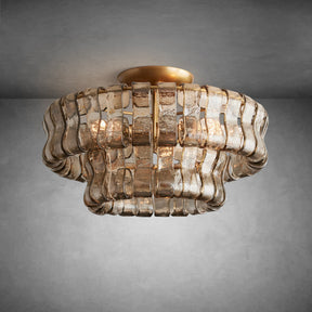 Ghiaccio Modern Glass Flushmount