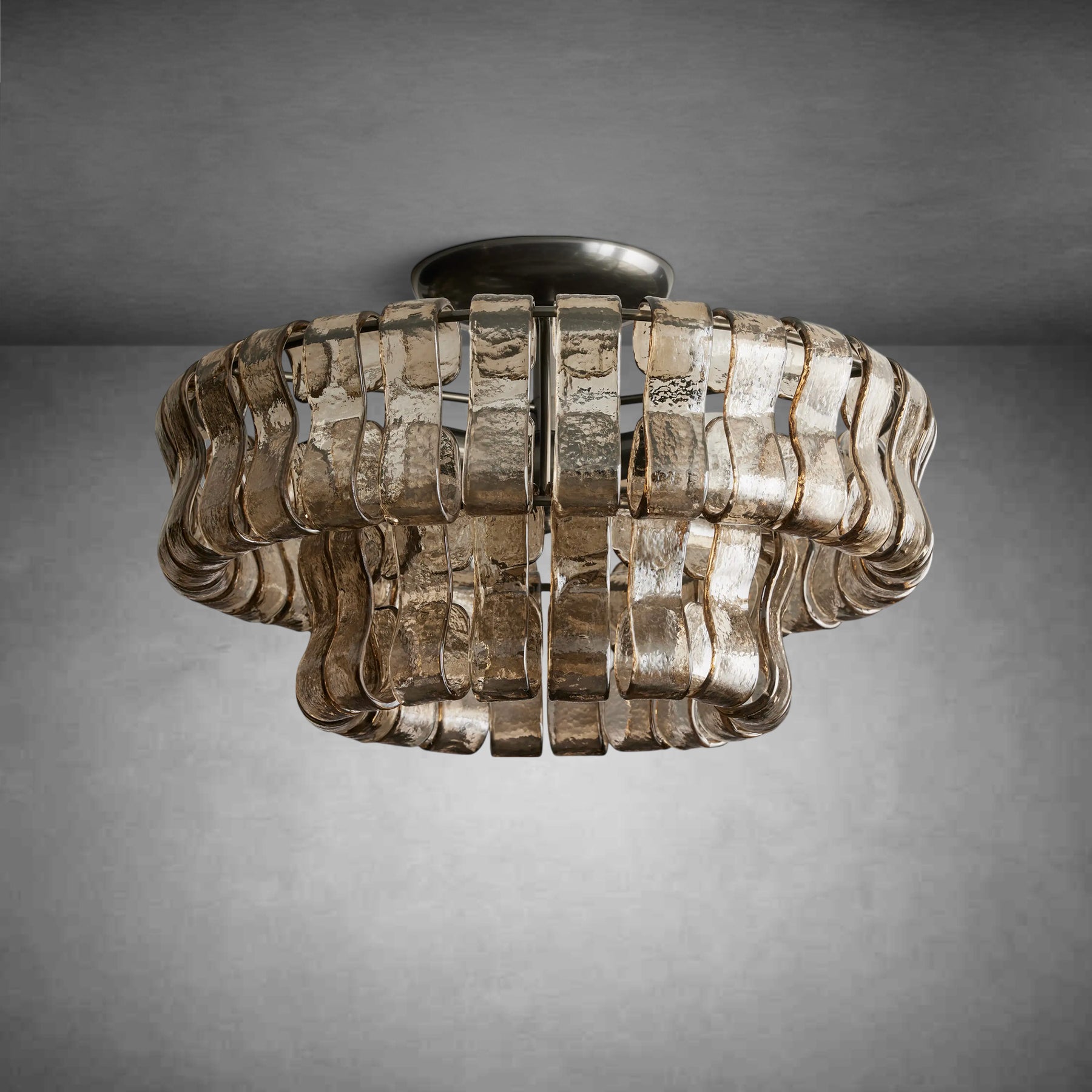 Ghiaccio Modern Glass Flushmount