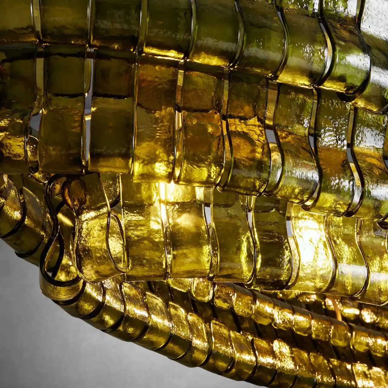 Ghiaccio Glass Oval Chandelier 54''65''-Chandelier-Merlin Lamps-54″ W-Clear-Brass-merlinlamps