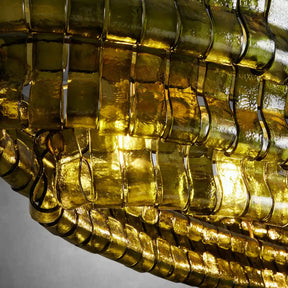 Ghiaccio Glass Oval Chandelier 54''65''-Chandelier-Merlin Lamps-54″ W-Clear-Brass-merlinlamps